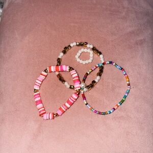 Colorful Beaded Bracelet and Ring Set